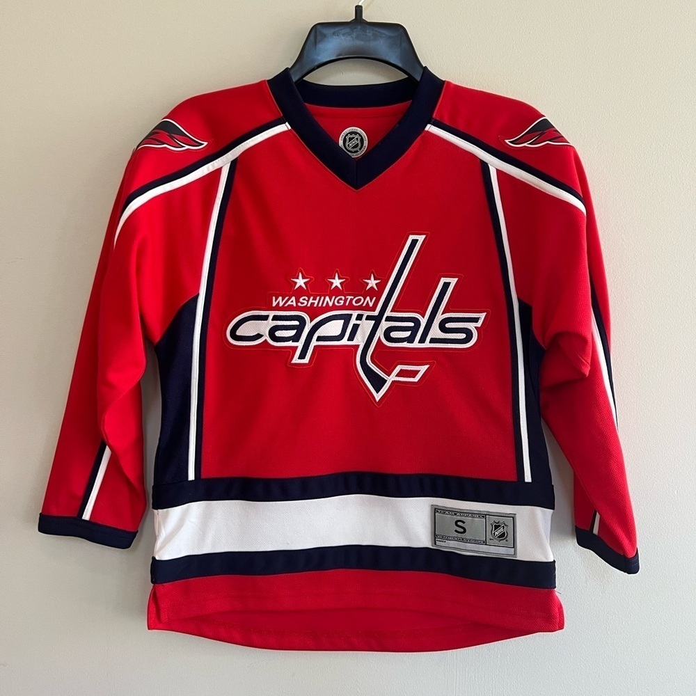 Washington Capitals Youth NHL Licensed Team Apparel Replica Blank Jersey, sz S